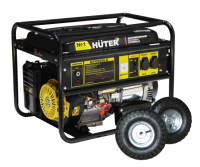 Бензиновый генератор HUTER DY6500LX (Электростартер; С колесами и аккумулятором)